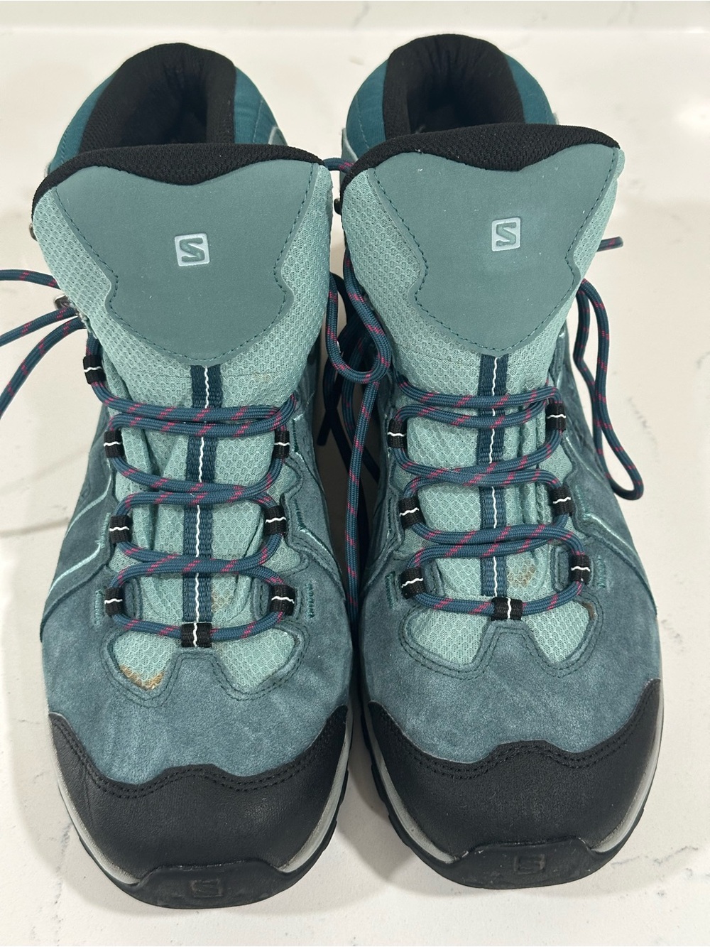 Salomon Teal and Black Women's Trail Hiking Shoes